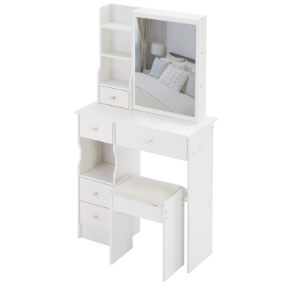 29.2 Small Space Practical Fashionable Dresser Multi-Layer High Capacity Storage Makeup Vanities Extra Large Right Vanity