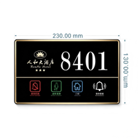 Système de sonnette et plaque de porte électronique murale en alliage d'aluminium pour numéros de chambre d'hôtel, compatible avec les portes en acier, laiton ou bois, pour serrures intelligentes