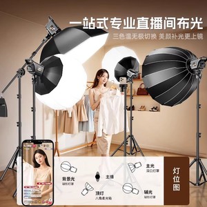 Professional Photography Lights 100W LED Three Color Adjustable Deep Polished Soft Light Spherical For Live Streaming Room - Product Image 1