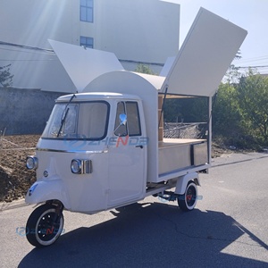 Camion de vente ambulante électrique blanc à trois roues pour glaces, café et repas en plein air, remorque en acier inoxydable - Product Image 5