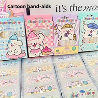 Pansements Adhésifs Mignons à Motifs de Dessins Animés, Autocollants Portables pour Plaies, Boîte à Motifs de Chiots Style Doodle, Respirants, Usage Domestique, Décoratifs, Rose, Bleu, Vert, pour Enfants