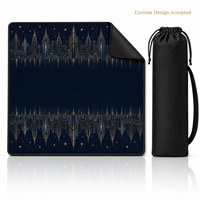 Tapis de Mahjong en Jacquard de Luxe Moderne avec Bordures Renforcées et Sac de Rangement – OEM, Marque Privée, Image Personnalisée Disponible, Vente en Gros pour le Poker