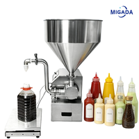 Machine de remplissage de sauces à prix de gros, doseuse pondérale avec trémie de 30 L pour confiture, fromage, ketchup, vinaigrette, mayonnaise