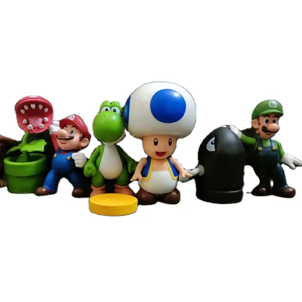 Gioco classico di vendita caldo Mario Bros. Cartoon Figure 7 pezzi Mario Action Figures