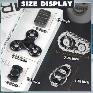 Dispositivos Portátiles Antiestrés para Dedos, Deslizador Metálico Giratorio, Herramienta Sensorial para Escritorio y Viajes, Equipo de Apoyo Sensorial Ecológico TOYSRUNNER - Product Image 2