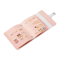 Sac de rangement pour bijoux, organiseur de boucles d'oreilles, organiseur de bijoux pliable pour les voyages, pour boucles d'oreilles, bagues et petits accessoires