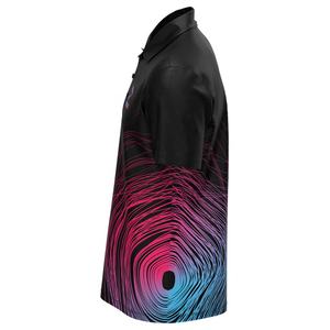 RISE 2022 Nouveau design de marque, polo en sublimation blanc et vert, violet et blanc - Product Image 3