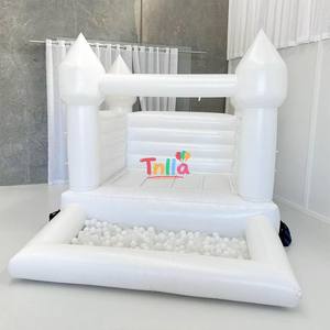 Prix d'usine <span class=keywords><strong>pas</strong></span> <span class=keywords><strong>cher</strong></span> gonflable videur sautant château plein d'entrain cavalier blanc mariage maison de rebond enfant en bas âge maison pleine d'entrain - Product Image 4