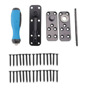 Charnière de porte de cuisine invisible, capacité de charge de 500 lb, acier inoxydable, fermeture douce, rotation à 360°, quincaillerie pour porte battante - Product Image 1