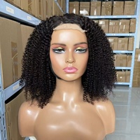 Peluca Bob Corta 12A, Cabello Humano Afro Rizado, Peluca Frontal Rizada, Cabello Remy, Peluca Bob Afro Kinky con Encaje Frontal Transparente