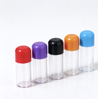 Mini flacons en plastique en forme de capsule, vides, pour cosmétiques, poudre lyophilisée, contenants de stockage pour dents de bébé, avec bouchons électroplaqués colorés