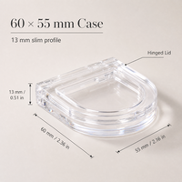 Vente directe d'usine - Boîte à poudre compacte ronde transparente en plastique vide pour poudre libre et blush, avec emballage personnalisé