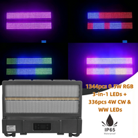 Projecteur LED mobile RGB+WW 1200W étanche IP65 pour scène de concert en extérieur