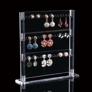 Acrylic 3-Layer Tabletop Earring Holder Stand Jewelry Organizer Display Stand for Home Use Store Selling <strong>Show</strong> Storage <strong>Rack</strong> - Product Image 3