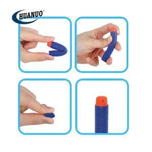 Giocattolo di plastica pistola a pallottola morbida trasparente Eva schiuma aria giocattolo pistola giocattoli elettronici con 2 pezzi proiettili morbidi - Product Image 3