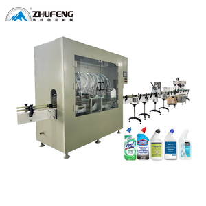 Ligne d'emballage <span class=keywords><strong>de</strong></span> Machine <span class=keywords><strong>de</strong></span> capsulage et d'étiquetage <span class=keywords><strong>de</strong></span> remplissage anti-corrosion automatique à grande vitesse pour nettoyeur <span class=keywords><strong>de</strong></span> <span class=keywords><strong>toilette</strong></span> à bouteille à col coudé - Product Image 1