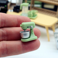 Nouveauté : Ensemble de cuisine miniature pour poupée à l'échelle 1:12, jouet en plastique à monter soi-même avec mixeur miniature