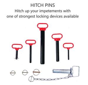 Perno Di Attacco Per Rimorchio In Acciaio Con Impugnatura In Vinile E Clip A R, 7,5x10,5cm, Rosso - 3