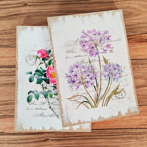 <span class=keywords><strong>Shabby</strong></span> שיק רוז agapanthus עץ קיר תפאורה מלבני decoupage אמנות בסגנון דקו קיר דסל במצוקה קצוות מטבח חתונה - Product Image 2