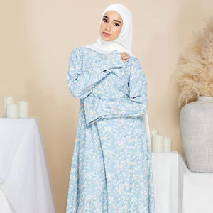 Vestido Abaya LE DUO para Mujer Musulmana, Modesto, Manga Larga, Manga Campana, Ropa Islámica Maxi - Product Image 1