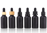 Flacon d'huile essentielle en verre noir mat anti-UV de 10 ml, sans BPA, avec compte-gouttes, pompe pulvérisatrice, bouchon, conteneur vide pour sérum, parfum, voyage