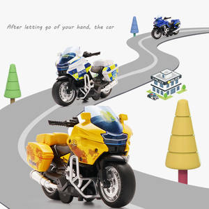 Modellino di Moto in Scala 1:14 con Retrocarica, Giocattolo in Metallo della Polizia Scozzese con Luci e Suoni, Moto Elettrica Die-cast per Bambini - Product Image 6
