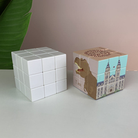 Mainan Edukatif Mendukung Kustomisasi Pribadi Berlapis UV Dicetak Puzzle Ajaib 7cm 3x3 Speed Cube