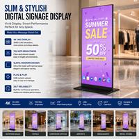 Kiosque publicitaire numérique plein écran, affichage LCD autonome, design sans cadre, écran multimédia 4K pour centre commercial et commerce de détail