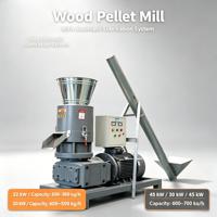 Équipement de fabrication de granulés de bois 200-700 kg/h, moulin à granulés de sciure de bois biomasse avec système de lubrification automatique