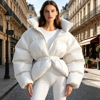 Veste d'hiver matelassée de luxe pour femme, courte, 800FP, en softshell, de haute qualité, écologique, en duvet, pour l'extérieur