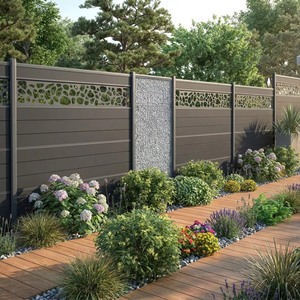 Panneaux de clôture en composite métallique pour usine, treillis, portails, panneaux de clôture WPC pour l'intimité, panneaux de clôture de <span class=keywords><strong>jardin</strong></span> en PVC et aluminium pour l'extérieur, vente en gros - Product Image 4
