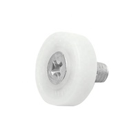 Glissière de tiroir en nylon DR 22 avec poulies pour système de porte coulissante avec roulettes de tiroir revêtues de nylon