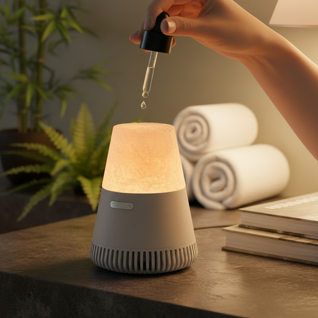 2026 Trending Nice Gift Soft Illumination Wireless Speaker Crystal Stone Aroma Oil Diffuser Music Speaker with Dual 5W Speakers