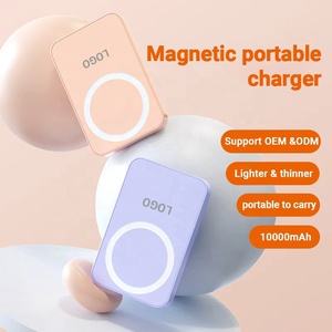 סוללת גיבוי אלחוטית מגנטית דקה במיוחד ומהירה 10000mAh, מטען מהיר, מיני נייד באיכות גבוהה בהתאמה אישית - Product Image 2