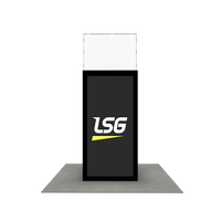 Support d'affichage moderne en acrylique transparent, pliable, facile à installer, avec cadres modulaires en aluminium pour exposition
