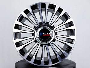 Jantes en alliage d'aluminium forgées FSB, finition noire usinée brillante et multi-rayons, personnalisation PCD ET - Product Image 1