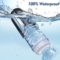 Wasserdichte LED-Anzeige Penispumpe Pocket Pussy Vibrator Saugend Stoßend Rotierend Automatischer Männlicher Masturbator