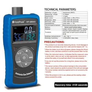 Détecteur de gaz ammoniacal HEDAO HP-5800G, testeur, moniteur, compteur professionnel, haute précision, sans alarme, pour l'industrie, la décoration, l'environnement - Product Image 5