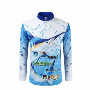 Camisa de pesca com capuz UPF 50 para pesca, camisa de poliéster de manga longa de secagem rápida com logotipo personalizado, proteção solar UV