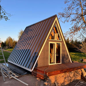 Bâtiments de luxe modernes en structure triangulaire en acier, maisons préfabriquées modulaires avec <span class=keywords><strong>design</strong></span> intérieur meublé - Product Image 1