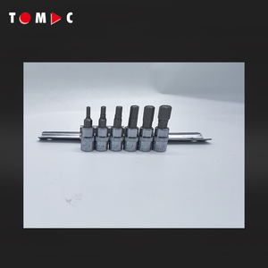 6PCS 1/4 "Dr. CrV y S2 DIN Bit Sockets Set Hex con riel de metal - Product Image 6
