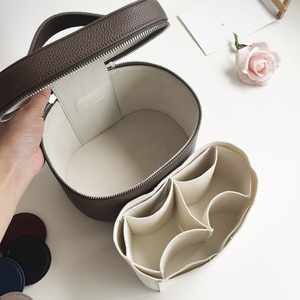 Wholesale PU Leather <b>Makeup</b> <b>Organizer</b> Women Skin Care Beauty Handle Storage <b>Case</b> Cosmetic <b>Cases</b> With Removable Dividers TG-GBA-4 - Product Image 6
