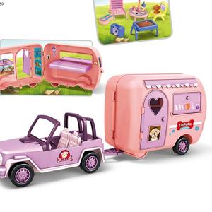 Voiture de voyage <span class=keywords><strong>pour</strong></span> enfants voiture de sport <span class=keywords><strong>pour</strong></span> bébé mini maison de poupées jouet de <span class=keywords><strong>camping</strong></span> miniature voiture de tourisme confortable de rôle - Product Image 3
