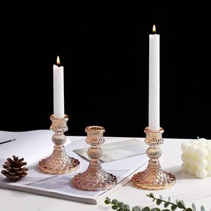 Portavelas de Vidrio, Diseño Decorativo Vintage, Elegantes Candelabros de <span class=keywords><strong>Mesa</strong></span> para Bodas, Fiestas de Primavera, Festivales y Decoración de Ventanas - Product Image 6