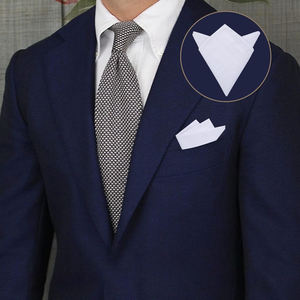 Fazzoletti Bianchi Personalizzati con Logo all'Ingrosso per Uomo, Fazzoletti Morbidi in Cotone per Uomo e Donna, Pochette <span class=keywords><strong>da</strong></span> Taschino - Product Image 2