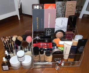 Porta cosmetici personalizzato in <span class=keywords><strong>plexiglass</strong></span> con porta pennelli per trucco in acrilico trasparente - Product Image 3