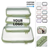 Pochette zippée rigide transparente en PVC 10x8 pour organiser les articles de toilette