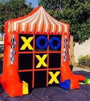 Jeu de Tic Tac Toe gonflable 4 points et jeux de sport de carnaval Tic Tac Toe gonflables