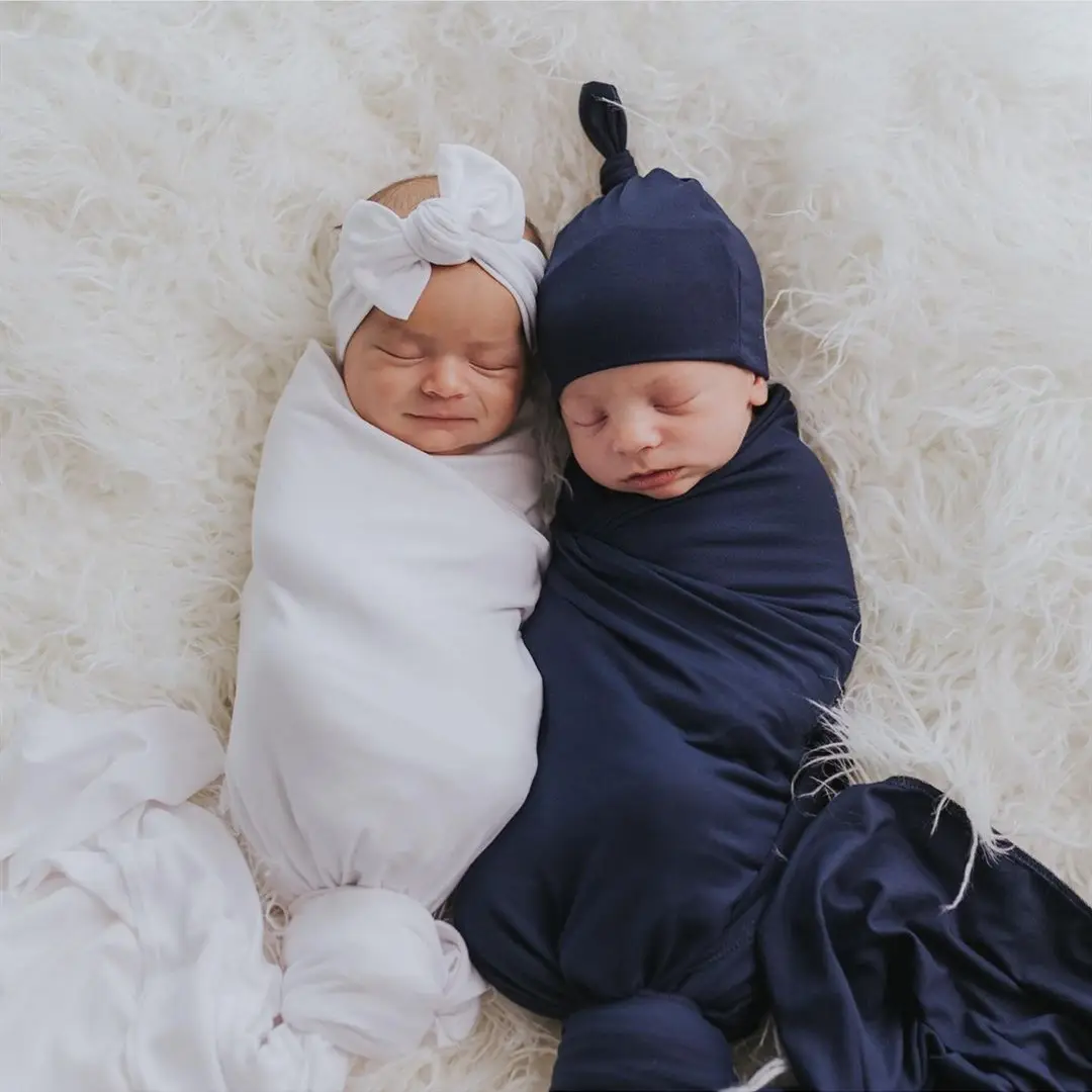 Unisex bebek bebek kundak battaniyesi battaniye + şapka + Hairband 3 adet Set süper yumuşak yenidoğan battaniye alma Wrap uyku bez