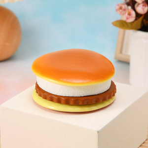 Hot Sale PU Stress <b>Ball</b> Soft Touch Dorayaki Simulated Food Stress Relieving Toys Three Layer Cake <b>Squeezing</b> Toy - Product Image 4
